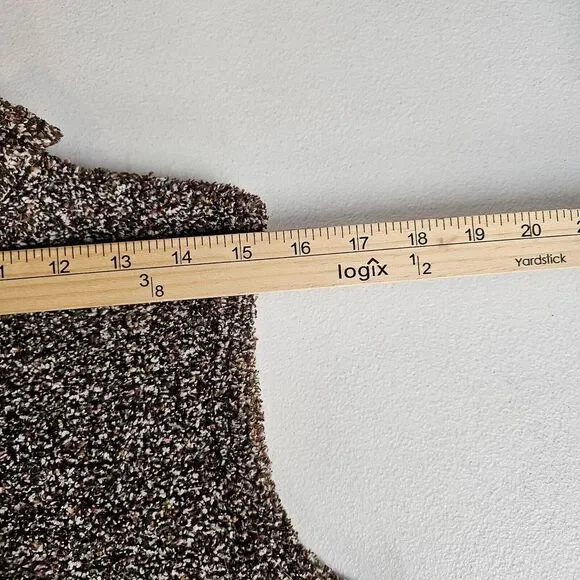 Christopher & Banks Vest Sz S Brown Boucle Full Zip Sweater Classic Preppy EUC - Picture 9 of 11